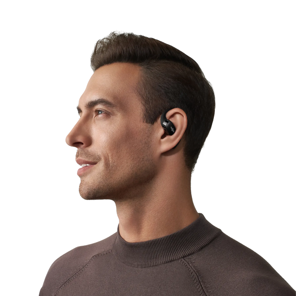 Écouteur sans fil Bluetooth à conduction osseuse et réduction de bruit avec  boîtier de charge - IP54 - Noir