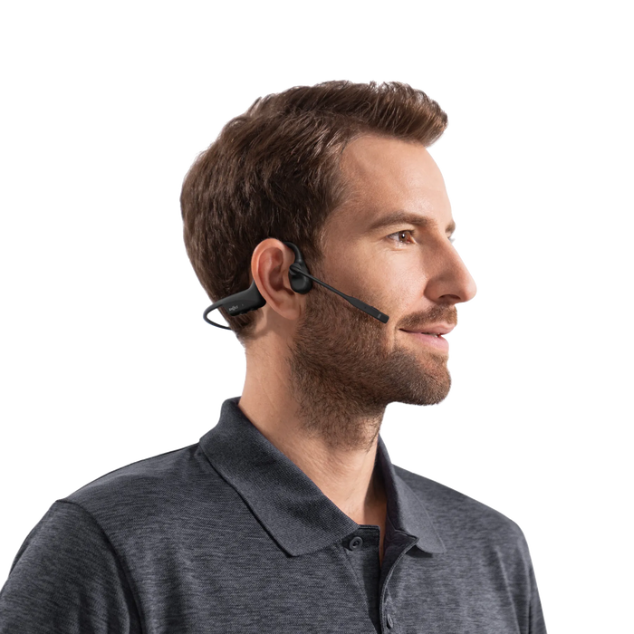 SHOKZ Casque sans-fil à conduction osseuse OpenComm UC - Bluetooth - Noir - Radiotel SHOKZ Casque sans-fil à conduction osseuse OpenComm UC - Bluetooth - Noir - Radiotel