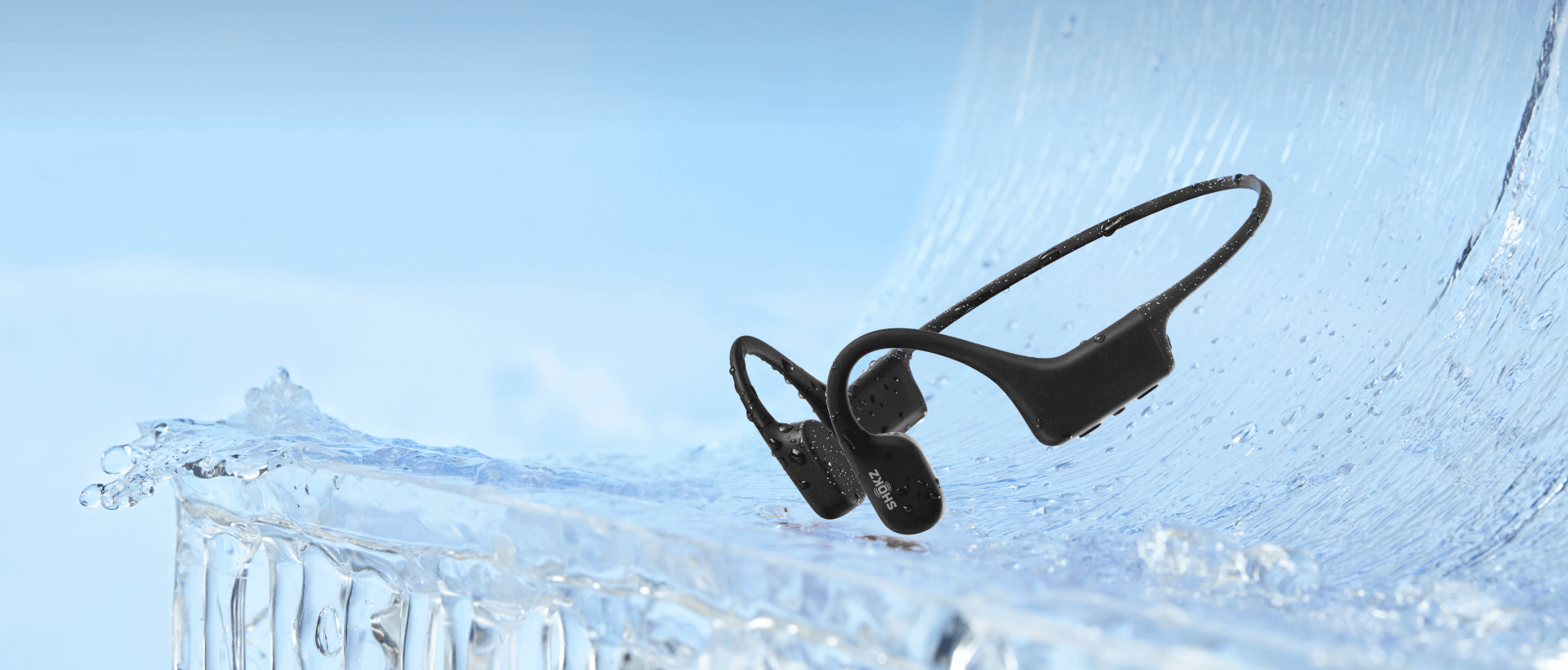 Présentation de l'écouteur à conduction osseuse de Shokz OpenSwim, Casque MP3 étanche pour la natation.
