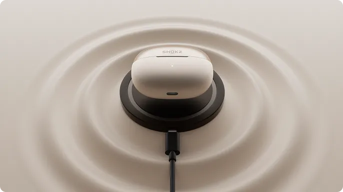 Shokz OpenDots ONE offre jusqu’à 10 h d’écoute ou 40 h avec l’étui — autonomie longue durée pour un usage quotidien.