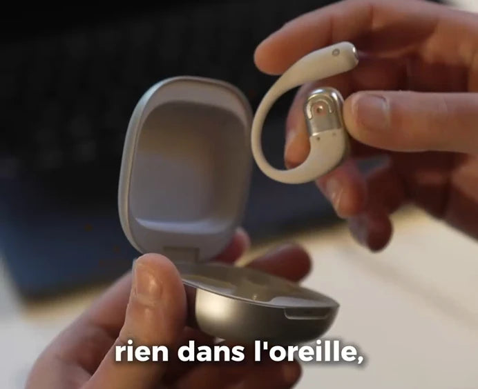 Shokz OpenFit 2+ écouteurs avec crochet d'oreille pour un confort toute la journée au travail